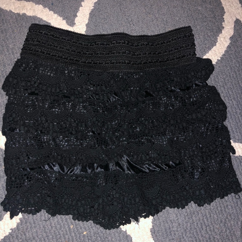 Black Lace Shorts